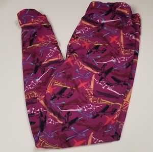 Lularoe OS leggings Airplane